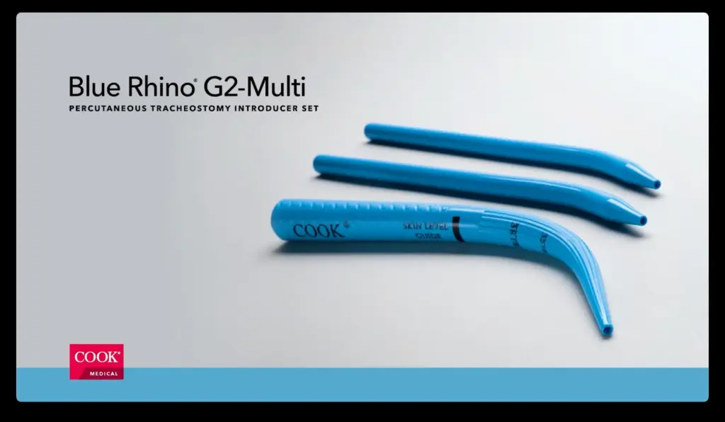SISTEMA TRAQUEOSTOMÍA 7.5 FLEX INCLUYE AGUJA INTRODUCTORA, DILATADOR, GUIA PUNTA EN J, CATETER GUIA, DILATADOR BLUE RIHNO RADIOPACO Y CANULAS 7.5, 8.5, Y 9.0 MM